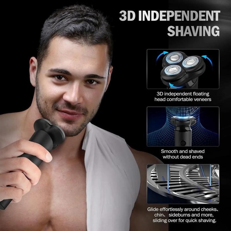 Shavers for Men Electric Razor Waterproof IPX5 Electric Shaver Fast Charging-3D Floating Head Shaving Machine