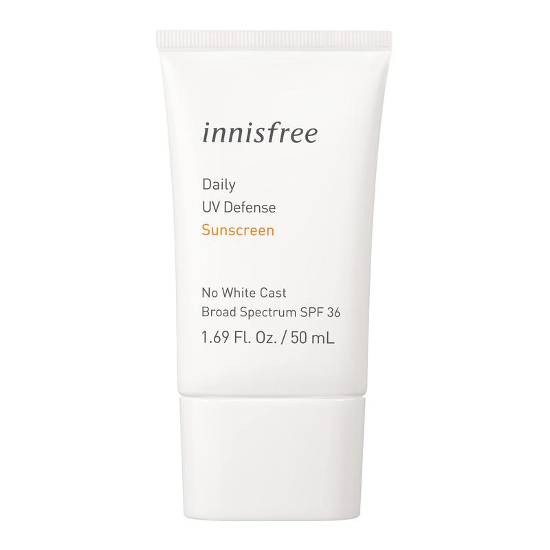 Innisfree Daily UV Defense Broad Spectrum SPF 36 invisible sunscreen: Hydrating, Soothing, No white-cast, TSA Friendly Facial Skincare Sunflower Skin Repair Comfort