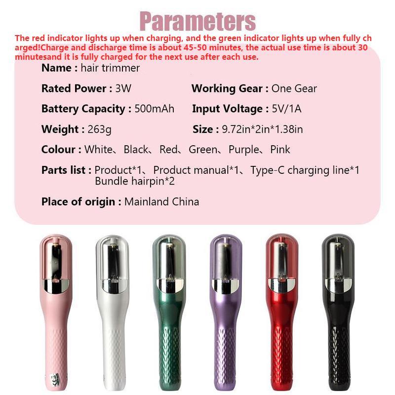 Automatic Electric Hair Clipper, Multifunctional Type-c Rechargeable Hair Split End Clipper, Split End Trimmer, Portable Wireless Hair Trimmer, Hair Care Tool for Gift, Winter & New Year Gift