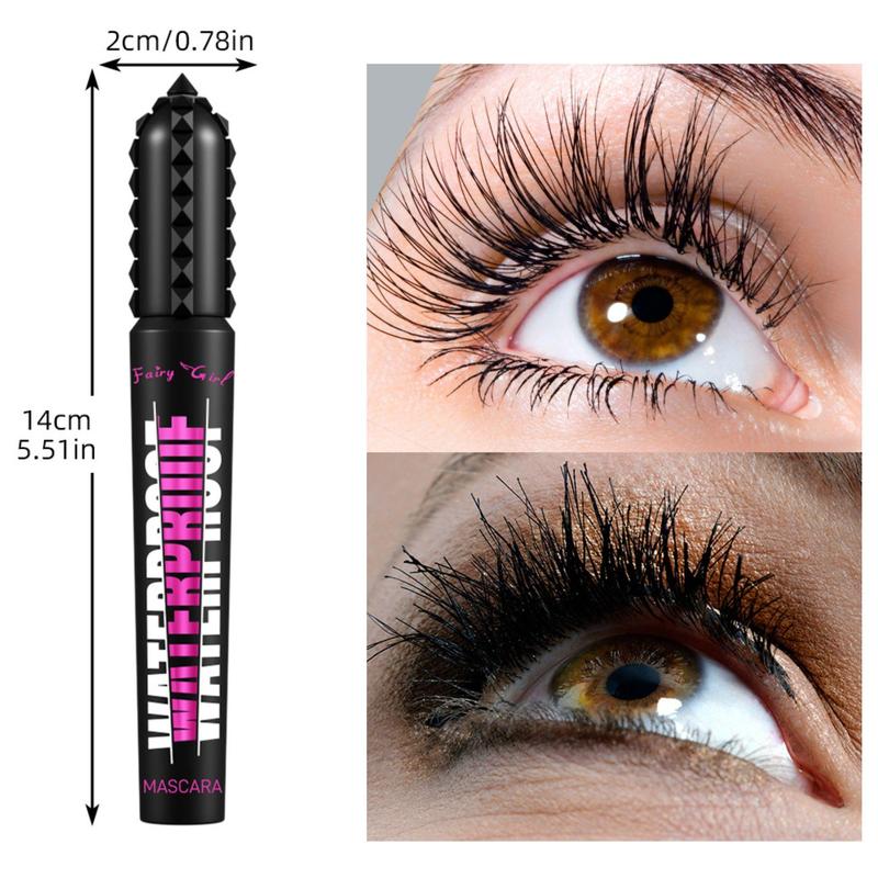 Waterproof Long Lasting Mascara, 1 Count Natural Curl Eyelashes Mascara, Eyelashes Lengthening Volumizing Defining, Professional Eye Makeup Products, Christmas Gift