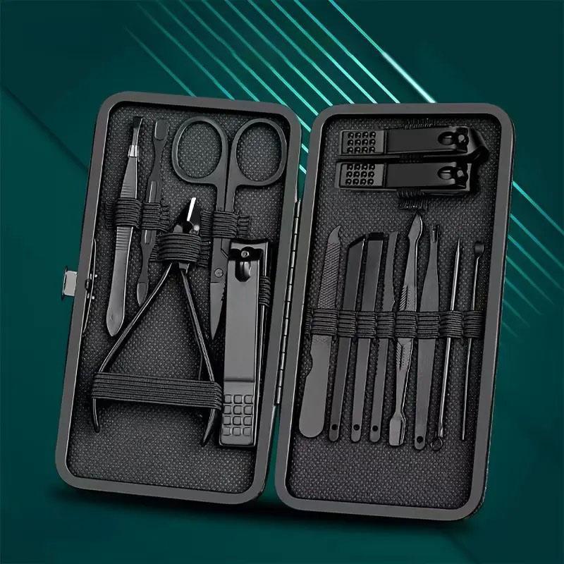 Professional Nail Care Kit, Portable Nail Clippers with Travel Case & Accessories, Manicure & Pedicure Tool for Home & Travel