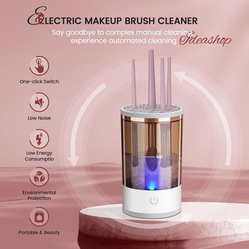 Electric Makeup Brush Cleaner, Automatic Spinning Brushly Pro Makeup & Cosmestic Brush Cleaner, Deep and Gentle Cleaning Brush Blender for All Size Beauty Makeup Brushes, Gift for Women Wife