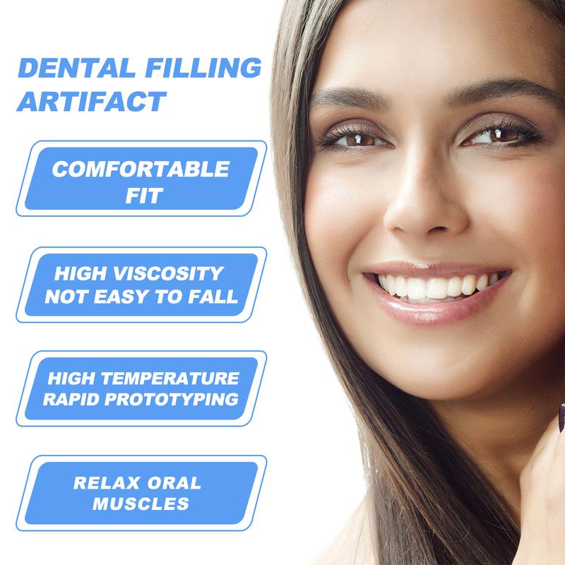 Solid Dental Gel Retouching teeth, temporary fillings, denture fillings Dental Gel Keeping Teeth Straight Temporary Tooth Filling Denture Kit Oral