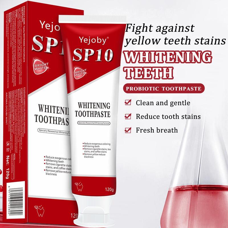 (New) 2024 Sp10 Probiotic Toothpaste,Sp-10 Ultra Whitening Toothpaste,Probiotics Bright White Toothpaste,Sp-10 Probiotic Toothpaste,Sp10 Toothpaste,Fresh Breath,Deep Cleaning Care Toothpaste oral health niacinamide toothpaste