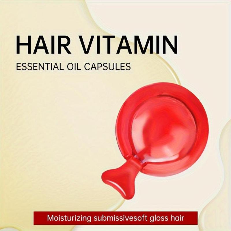 Hair Vitamin Capsule, 1 Box Hair Vitamin Oil Capsule with Rosemary Oil, Moisturizing Smoothing Hair Care Vitamin Capsule, Hair Care Product for Women & Men