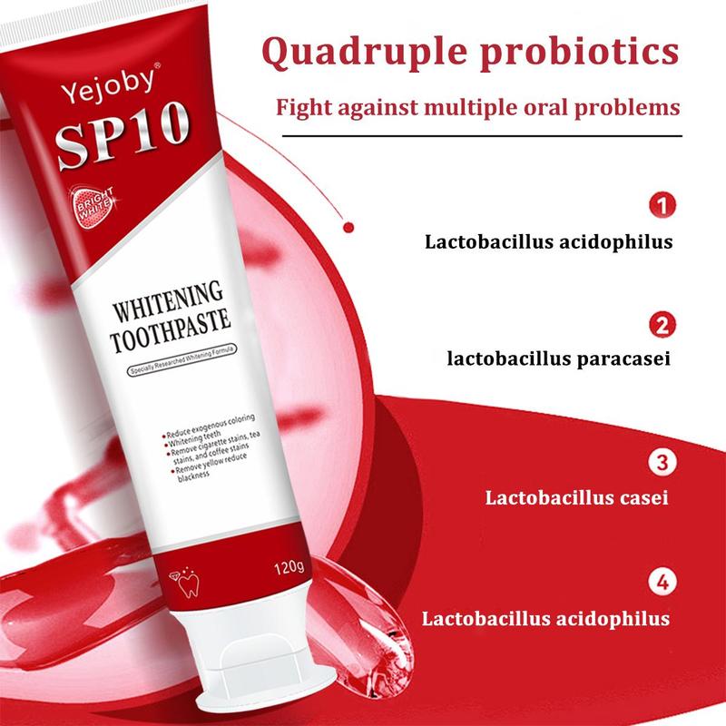 (New) 2024 Sp10 Probiotic Toothpaste,Sp-10 Ultra Whitening Toothpaste,Probiotics Bright White Toothpaste,Sp-10 Probiotic Toothpaste,Sp10 Toothpaste,Fresh Breath,Deep Cleaning Care Toothpaste oral health niacinamide toothpaste