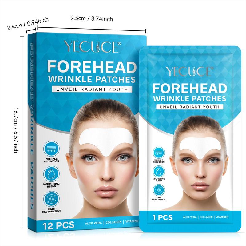 Forehead Patches, 12pcs box Moisturizing & Soft and Delicate Luster Forehead Patches, Lifting & Firming Skin Care Products for Women, Women's Personal Care Products, Christmas Gift