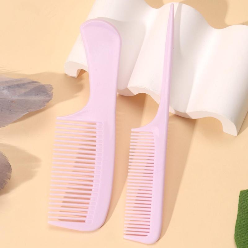 2pcs set Cute Cartoon Pattern Hair Comb, Portable Anti-static Plastic Hairdressing Comb, Hair Comb Gift For Kids