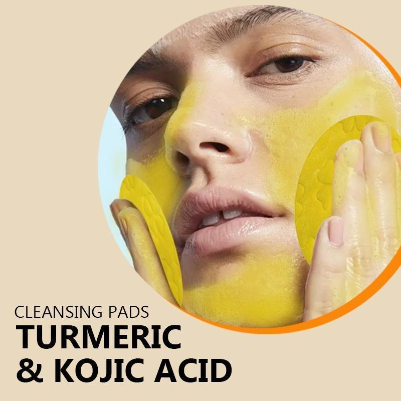 Turmeric Cleansing and Exfoliating Pads for Facial Skincare - Purify and Refresh with the Power of Turmeric Skin Repair Comfort Foaming Kojic