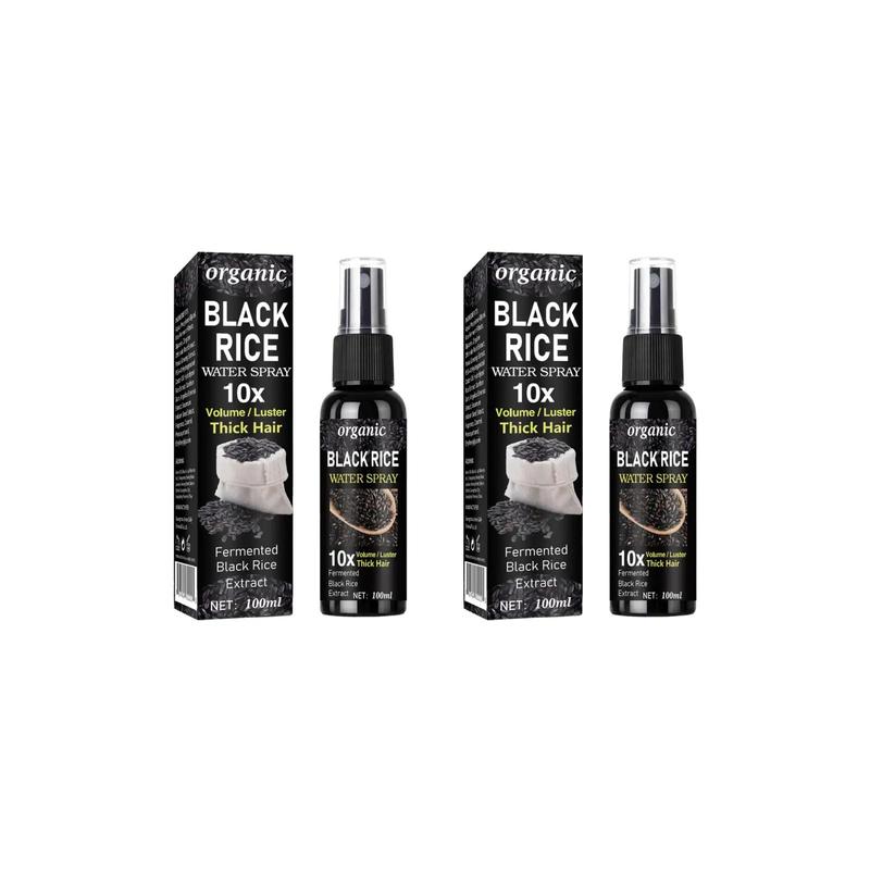 Summer Organic Black Rice Water Spray, Hair Care Product Helps Improve Hair Quality, Black Rice Extract Hair Spray, Hair Treatment Oil for Women & Men