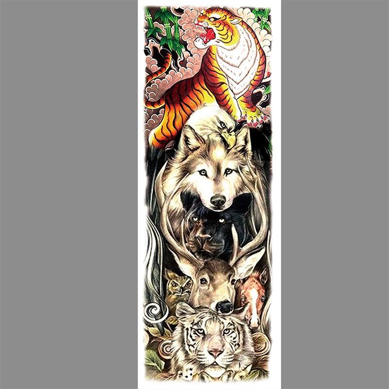 Animal Pattern Temporary Tattoo Sticker, Waterproof Tattoo Sticker, Body Art Decoration For Men & Women