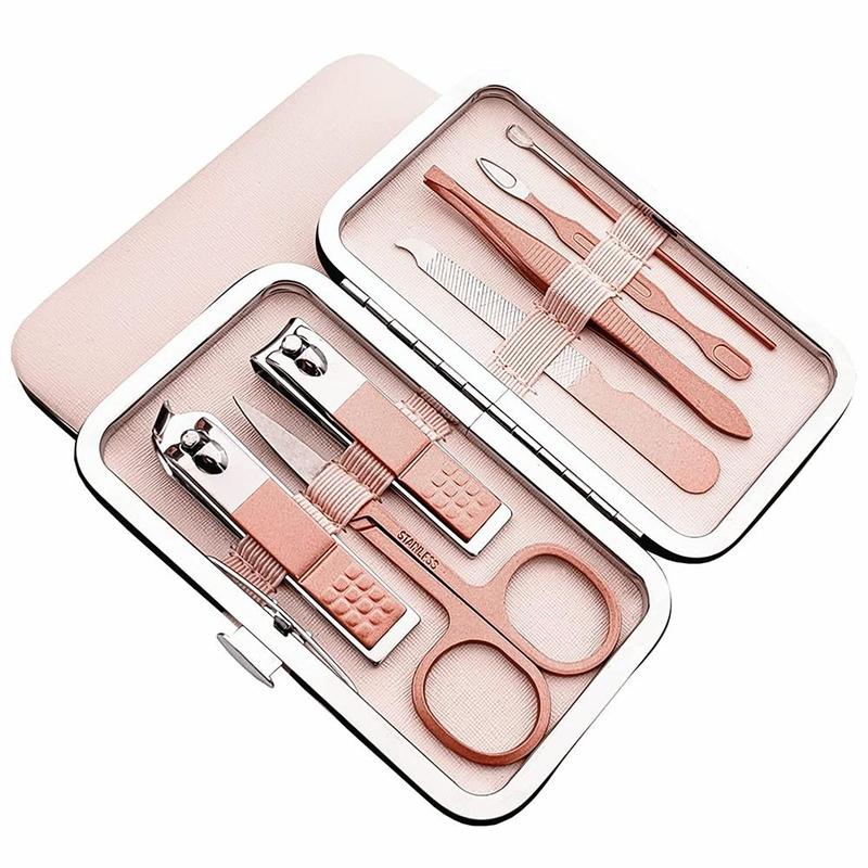 Letter Pattern Nail Clipper Set with Storage Case, 1 Box Portable Manicure & Pedicure Tool Kit, Professional Nail Care Tools for Home & Travel