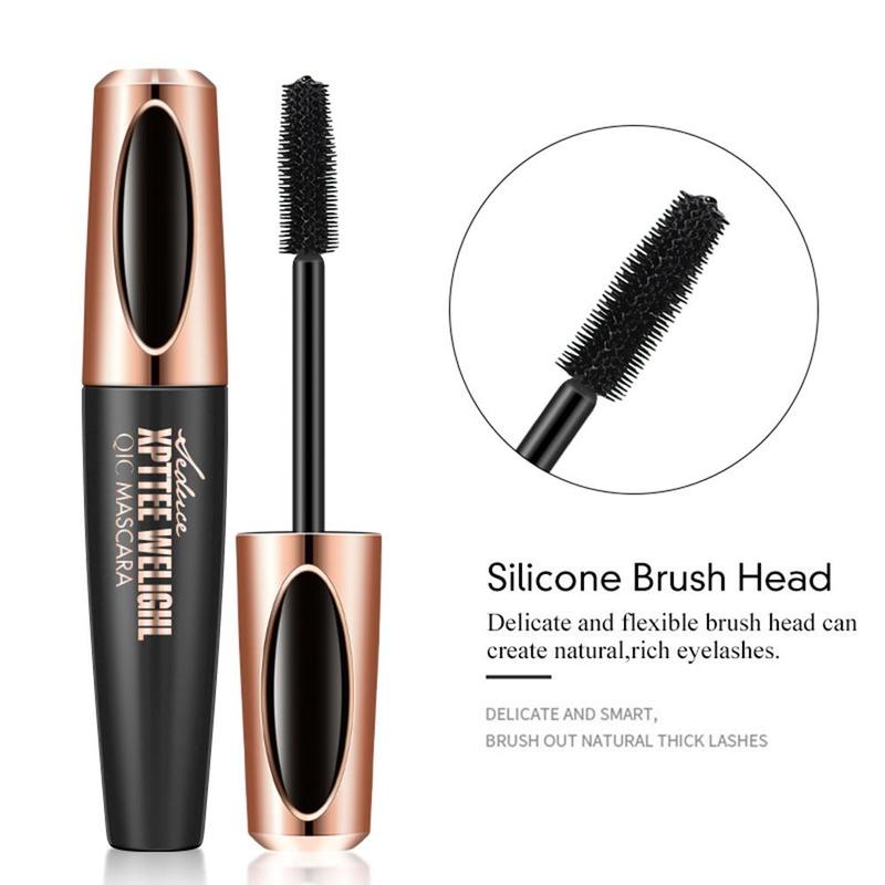 Waterproof 4D Eyelash Lengthening Mascara, 1 Count Long Lasting Quick Drying Sweat Proof Eyelash Extensions Volume Building Mascara, Professional Eye Enhancement Makeup Products