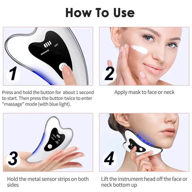 Electric Gua Sha, Multifunctional Beauty Massage Instrument, USB Rechargeable Beauty Massage Instrument, Body Massage Skincare Products, Summer Skin Care Tool, Girlfriend Gifts