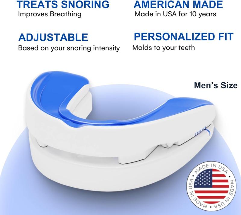 VitalSleep Anti-Snoring Mouthpiece, Stop Snoring & Sleep Better, Men's Size, Adjustable & Personalized Fit, Snore Solution for Restful Nights, Improve Sleep Quality, Made in USA