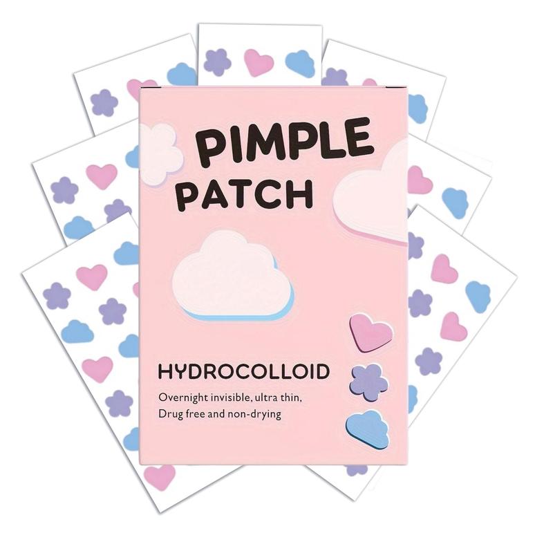 Heart & Cloud Shaped Pimple Patch, 144pcs set Hydrocolloid Face Acne Cover Sticker, Facial Skin Care Product for Women & Men