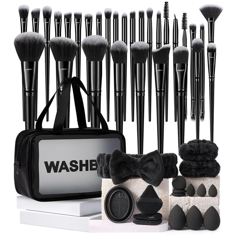 Makeup Tool Set, 47pcs set Makeup Tool & Cleaning Tool Set, Multifunctional Travel Makeup Cleansing Tool Kit for Girls & Women