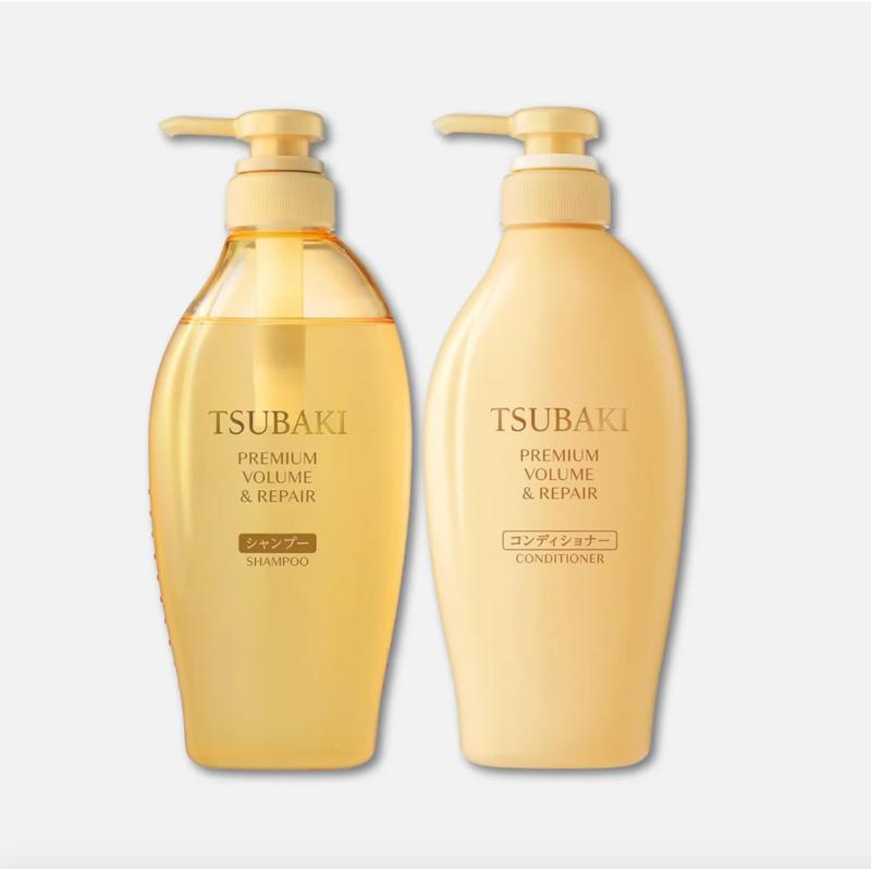 SHISEIDO ​​TSUBAKI Volume & Repair Shampoo & Conditioner Pump Pair Set 450ml + 450ml