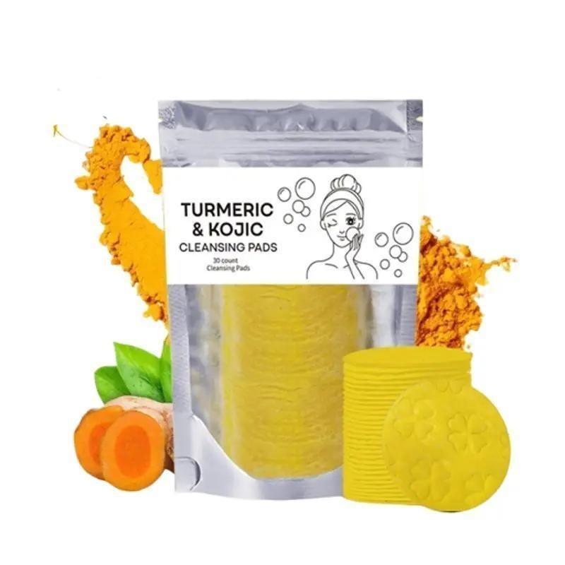 Turmeric Cleansing and Exfoliating Pads for Facial Skincare - Purify and Refresh with the Power of Turmeric Skin Repair Comfort Foaming Kojic