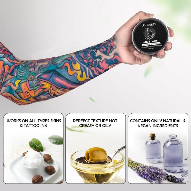 Tattoo Butter 5 fl.oz Aftercare Tattoo Balm Cream For New & Older Tattoos Lavender Natural Ingredients Tattoo Lotion Moisturizer & Brightener