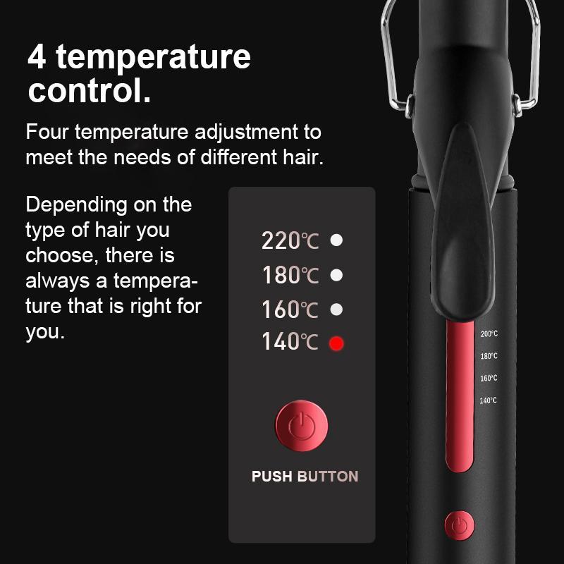 Rotating Curling Iron, Multifunctional Hair Curler for Beach Waves, Professional Automatic Hair Styling Tool for All Hair Types, Multi-setting Temperature Waves Curler