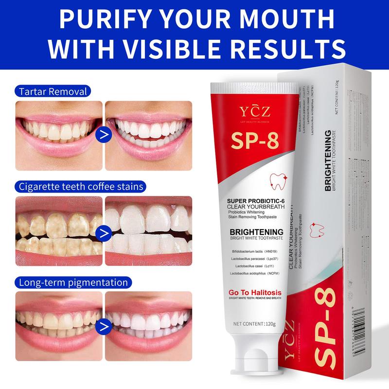 Super Probiotic-8Toothpaste, Sp-8 Ultra Whitening Toothpaste, Sp-8 Toothpaste,Fresh Breath Oral