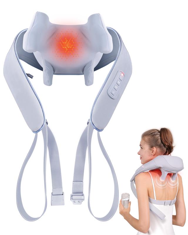 neck and shoulder massage shawl massagers with Heat - Deep Tissue 6D Kneading Pillow, Foot, Legs,Body - Relieve Muscle Pain Mothers day gift