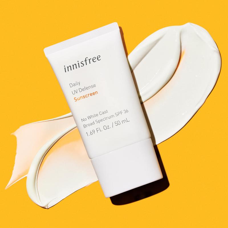 Innisfree Daily UV Defense Broad Spectrum SPF 36 invisible sunscreen: Hydrating, Soothing, No white-cast, TSA Friendly Facial Skincare Sunflower Skin Repair Comfort