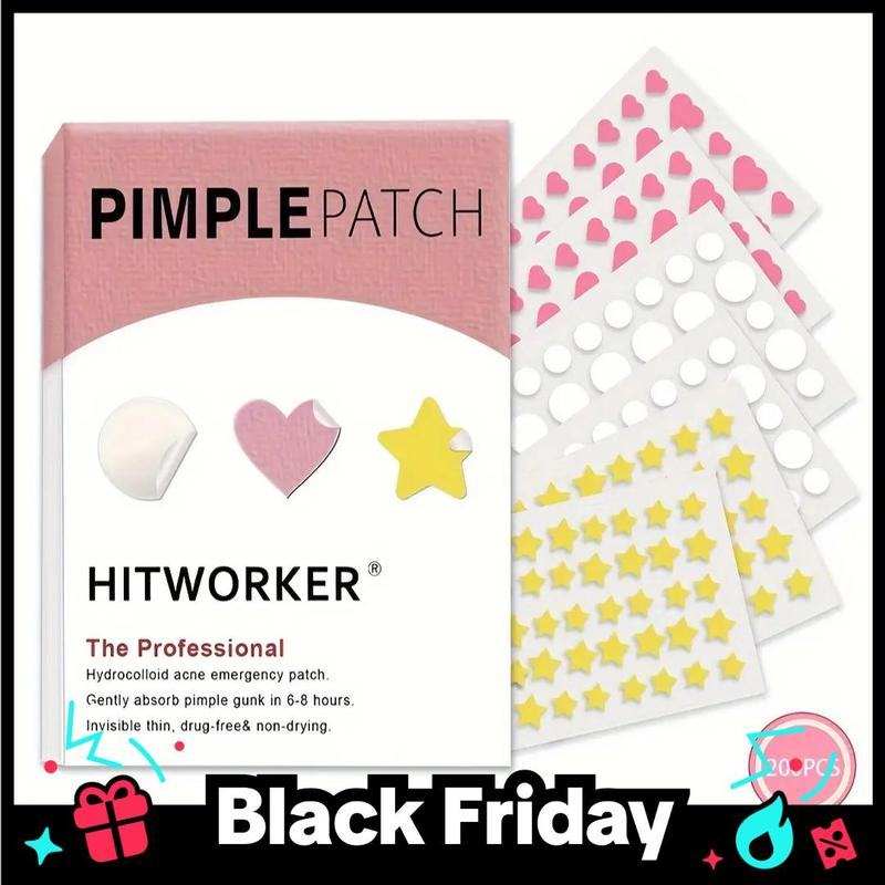 Invisible Forehead Acne Cover Patches, 200pcs box Multi-purpose Blemish & Pimple Cover Patches, Suitable for Women and Men, Fall Gift, Pimple Patch Peel, Christmas Gift