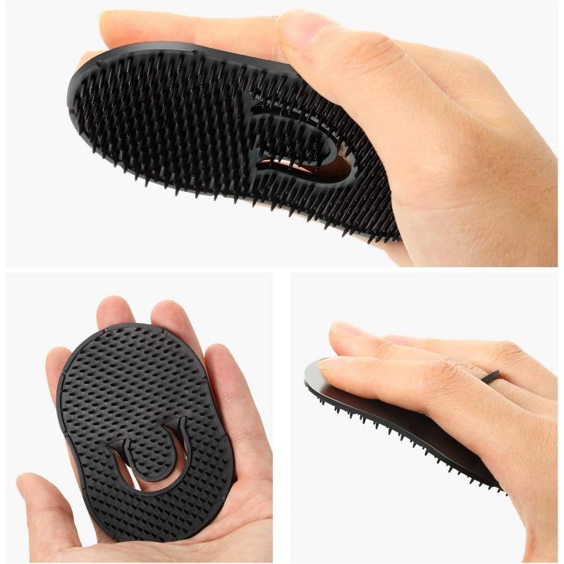 6 Packs Pocket Palm Combs, Shampoo Comb, Massager Hair Brush Comb, Scalp Massager Brush Comb (Black)