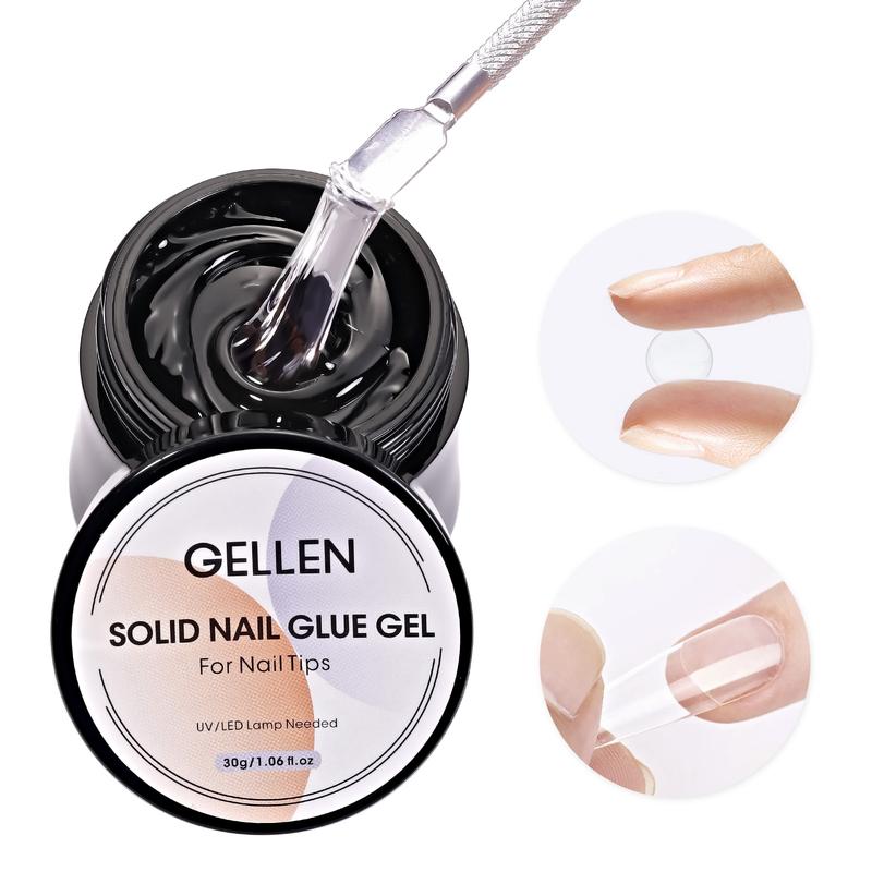 Gellen 0030 2pcs UV Lamp and Solid Nail Gel Glue Set for Soft Gel Nail Tips,  nailcare, natural ingredients