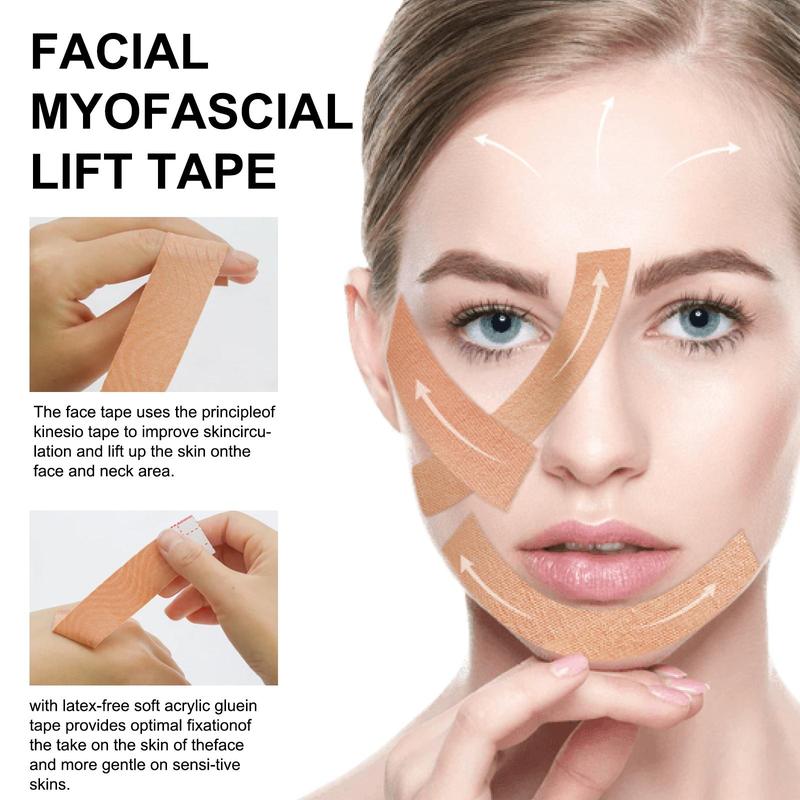 Facial Lift Tape, 1 Count Soft & Comfortable Facial Lifting & Firming Tape for Christmas Gift, High Elasticity Tape for Face & Neck Area