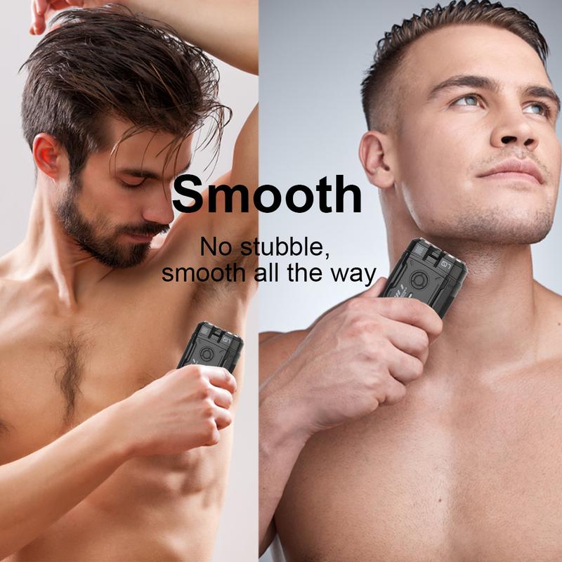 Double-Ring Blade Shaver with Magnetic Head, 3D Floating Design, IPX7 Waterproof for Men - Comfort