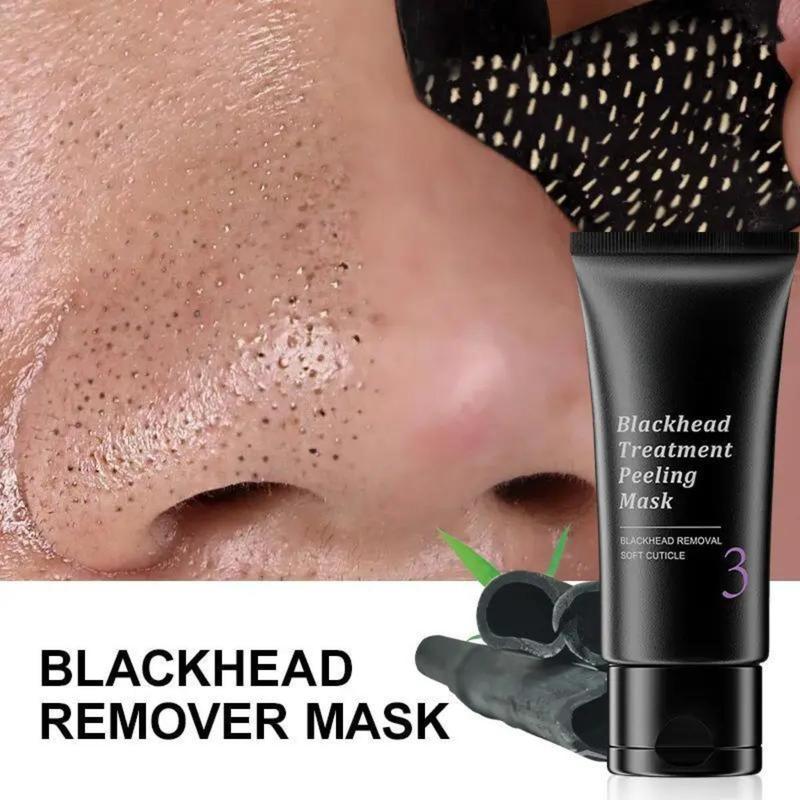 Bamboo Charcoal Facial Mask for Blackheads - 50g Black Dot Remover for Nose and Face, Anti-Acne Pimple Treatment, Deep Cleansing Skin Care Flawless Gentle christmas 2024 ornament