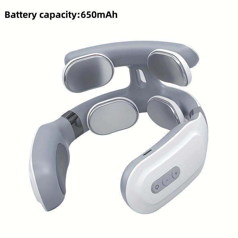 Portable 4-head Neck Protector, Rechargeable Heating Neck Massager, Multi-functional Vibration Massage Tool for Shoulder & Neck