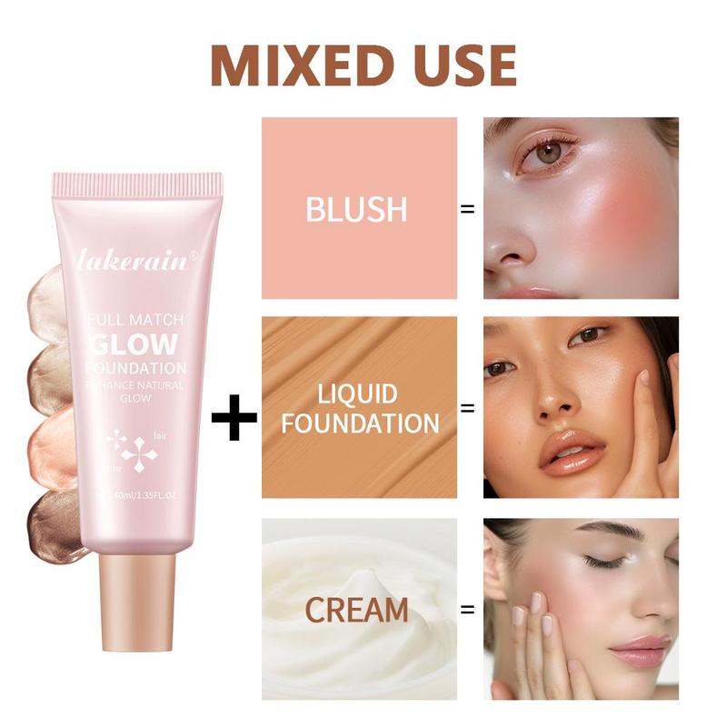 Long-lasting Liquid Foundation, 1 Count 2 Counts Natural Full Coverage Concealer Foundation, Moisturizing Makeup Base Primer, Makeup Product