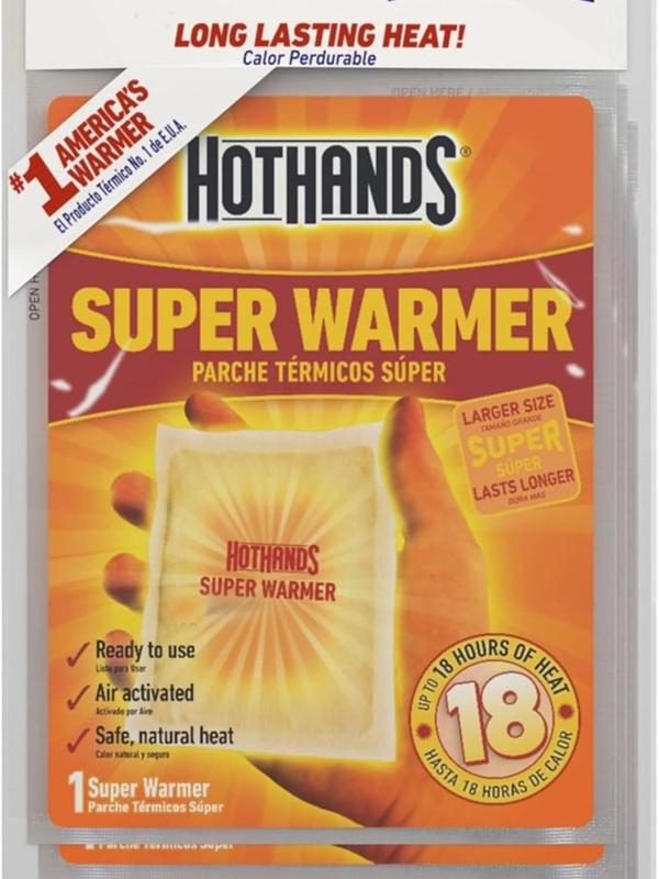 Body & Hand Super Warmers - Long Lasting Natural Odorless Air Activated Warmers - Up to 18 Hours of Heat - 3 Individual Warmers