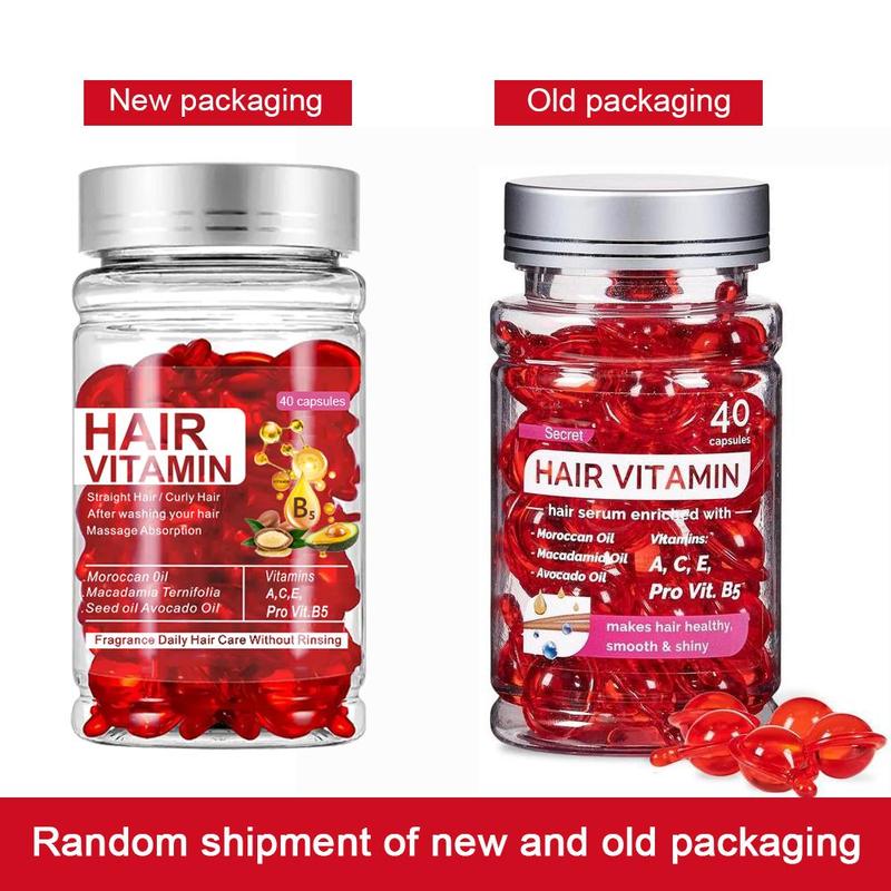 Hair Care Vitamin Oil, 40pcs set Multi-functional Strengthening & Smoothing Hair Care Liquid, Hair Care & Styling Product, Christmas Gift