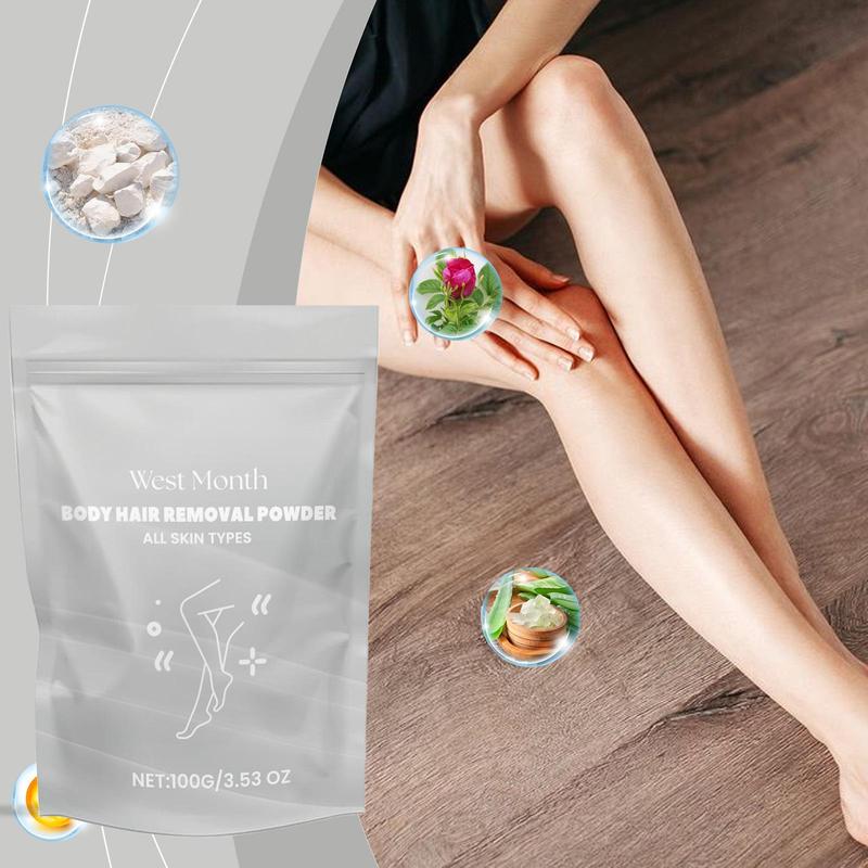 Body Hair Removal Powder, 1 Count 2 Counts Gentle Smoothing Hair Removal Powder, Refreshing Cleansing Skin Hair Removal Product for Women & Men