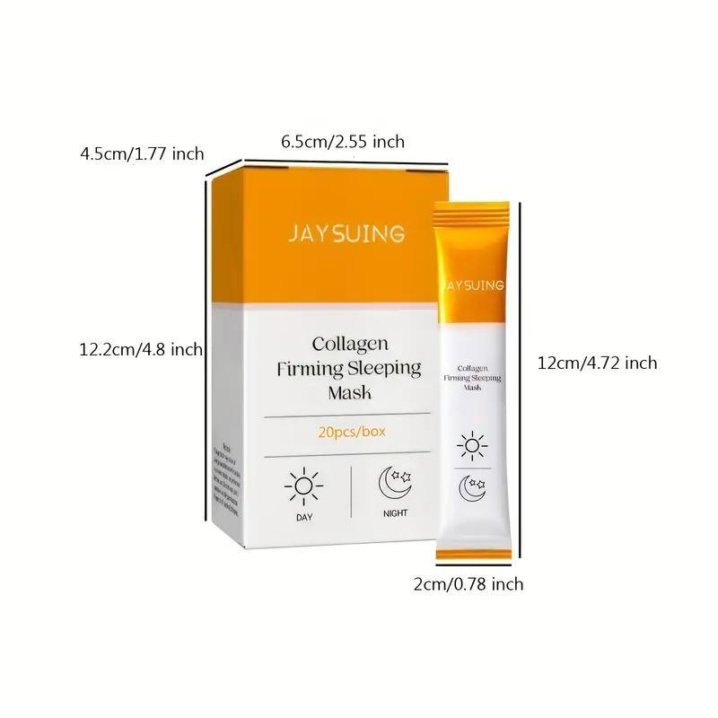 Collagen Firming Sleeping Mask, 20pcs box Deeply Moisturizing Facial Masks, Hydrating Face Mask, Skin Care Product for Women & Men