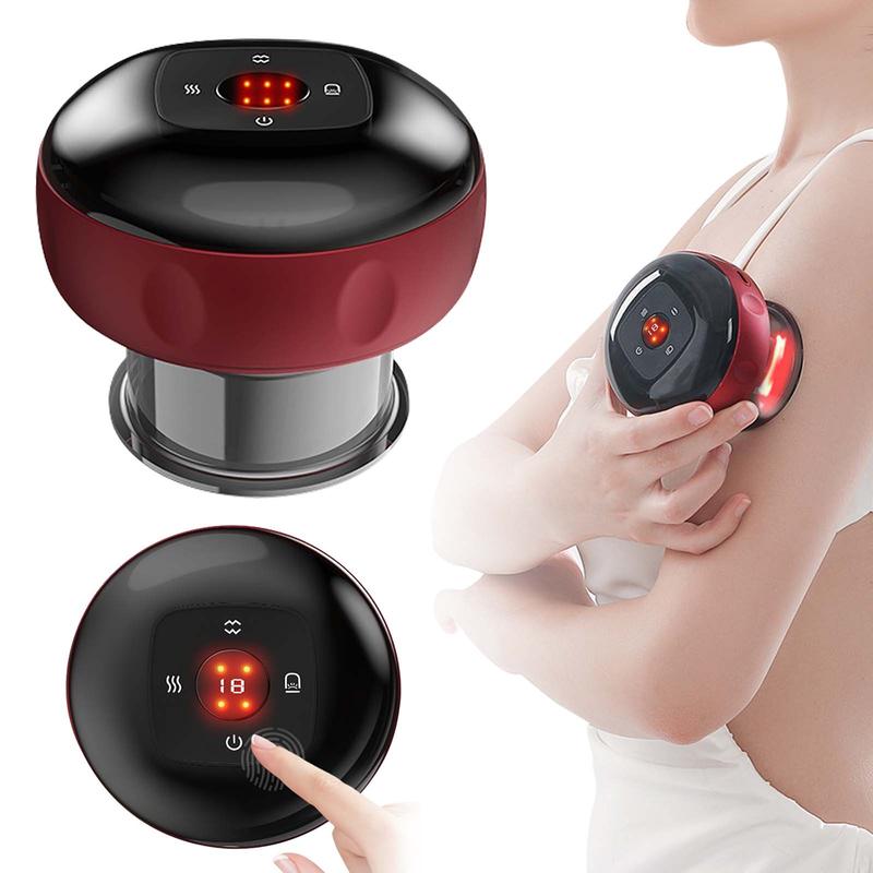 4 in 1 Smart Cupping Therapy Massager with Red Light Therapy for Targeted Relief of Aches, Knots, Pain, Muscle Soreness, Blood Circulation and Skin Tightening, Portable Cupping Set