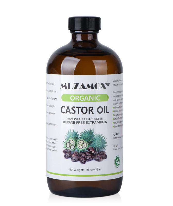 Organic castor oil cold pressure glass bottle, 100 % pure, cold pressure, non -hexane, cymbal oil, eyelashes, eyebrows, comfortable Comfort