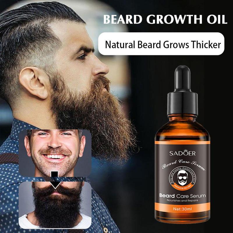 Beard Growth Fluid, Beard Care Serum, Pro-growth Growth Enhancer, Stimulate Beard and Hair Growth, Hydrating Moisturizing Skin Care - Gifts for Men Dad Him Boyfriend Husband Brother