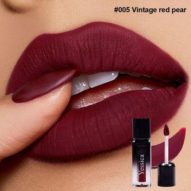 Long Lasting Matte Lipstick, 2pcs Water Proof Matte Lip Balm, Easy Coloring Lip Sticks, Suitable for All Occasions Lip Makeup, Girls and Women Makeup Accessories, Velvet Matt Finish Lip Gloss, Christmas Gift