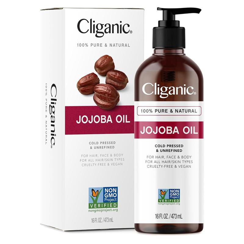 Jojoba Oil Non-GMO, Bulk 16oz | 100% Pure, Natural Cold Pressed Unrefined Hexane Free Oil for Hair & Face