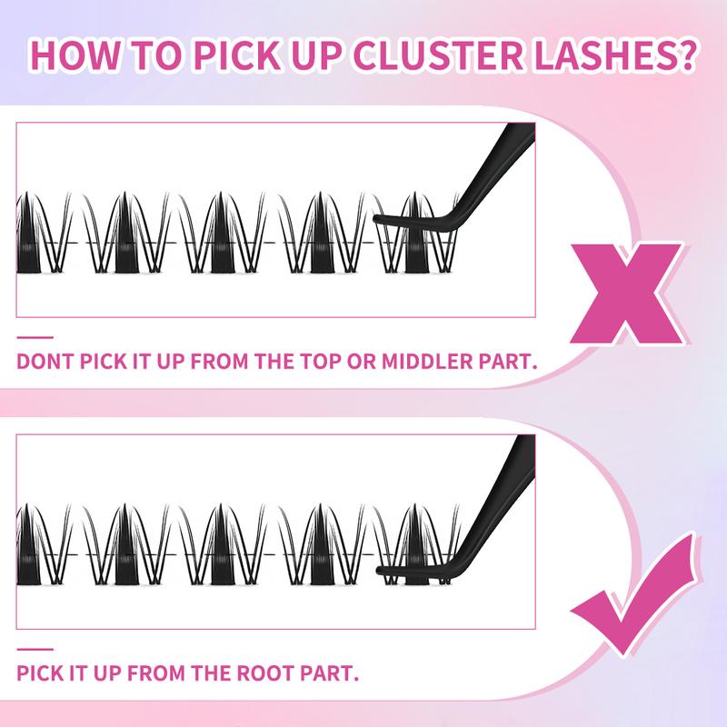 [Pre Order]uCoolMe Lashes Short Fairy Venus With Invisible Band Lashes Wispy Lash Clusters Individual Lashes 8-14MM Natural Lashes WaterProof For Girls Clusters DIY Cluster Eyelash Extensions for Beginners Long Lasting Manga Thanksgiving gift