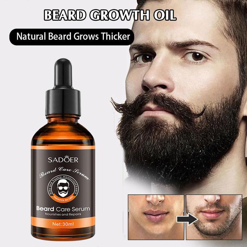 Beard Growth Fluid, Beard Care Serum, Pro-growth Growth Enhancer, Stimulate Beard and Hair Growth, Hydrating Moisturizing Skin Care - Gifts for Men Dad Him Boyfriend Husband Brother