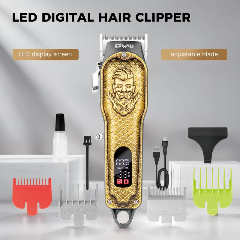 Professional Hair Clipper For Men Cordless Hair Clipper Kit HairTrimmer Cutting Grooming Beard Shaver Kit, PersonalCare Appliances