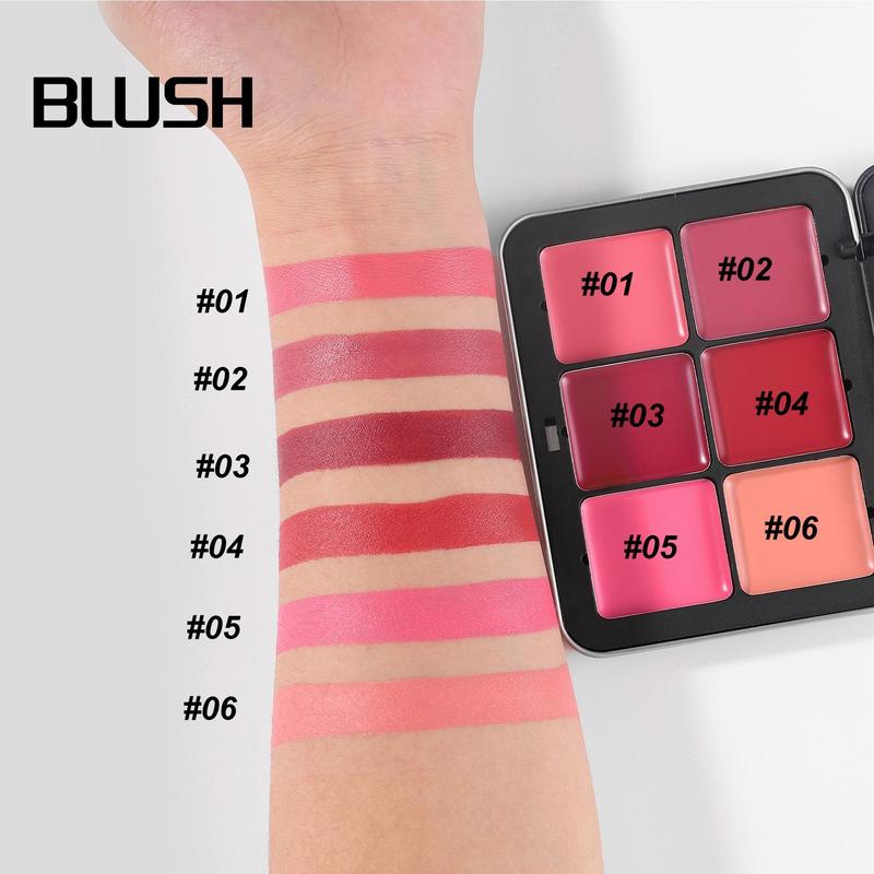 12 Color Blush Palette, 1 Count Long Lasting Matte Blush, Natural Look Blush for Daily Makeup, Lightweight Blush, Soft Color Shadow, Suitable for Women