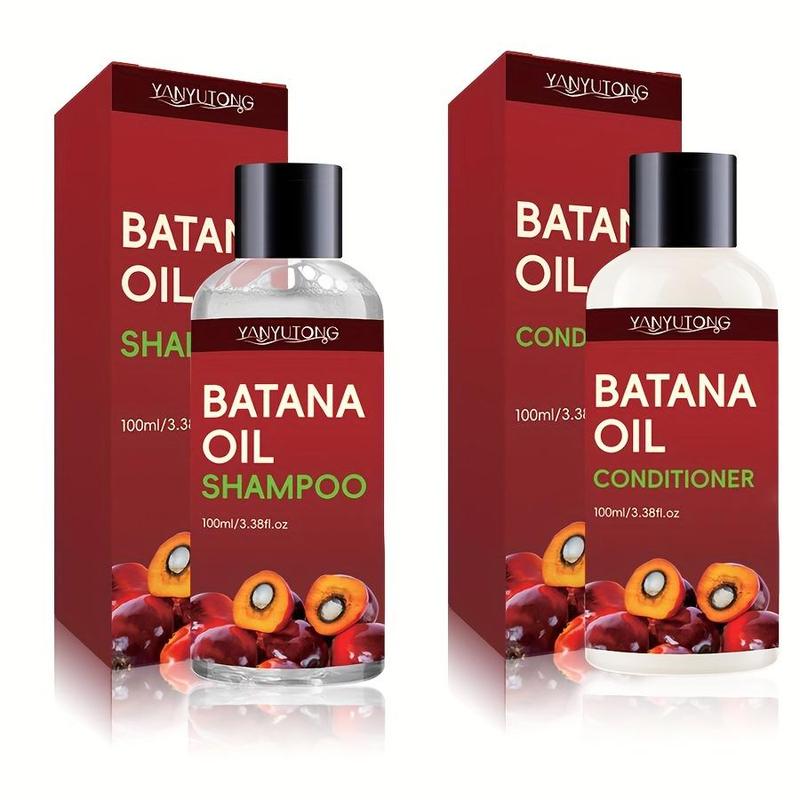 Batana Oil Shampoo & Conditioner Kit, 2 Counts set Moisturizing Hair Care Kit, Hair Care Product for Women & Men, Christmas Gift